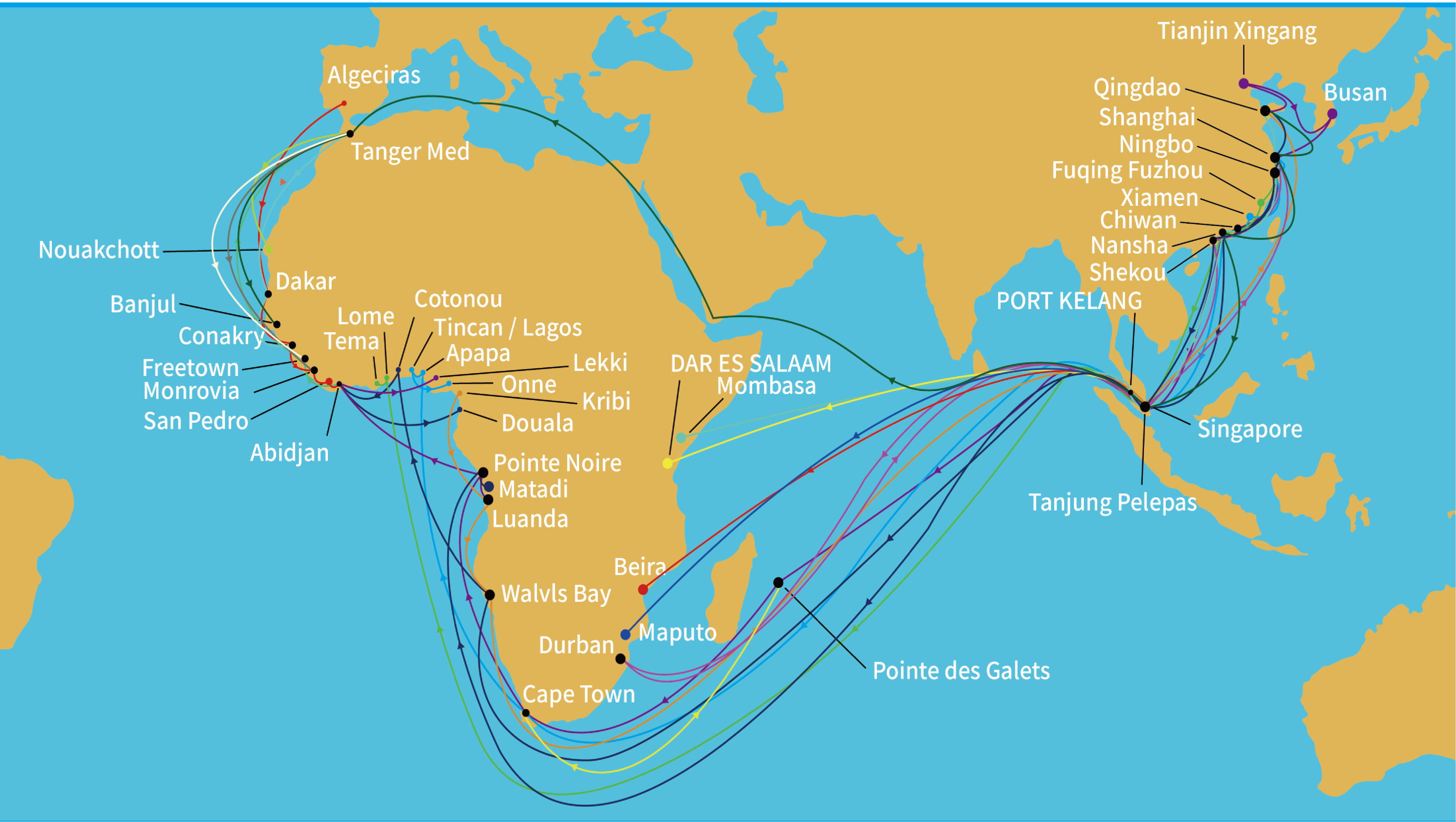 2026 Kína-Afrika tengeri fuvardíj-index v5 | 46 Portok FCL/LCL/Break Bulk Q3